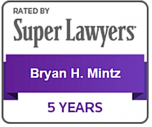 Bryan Mintz SuperLawyers 2018 - 5 YEARS IN A ROW